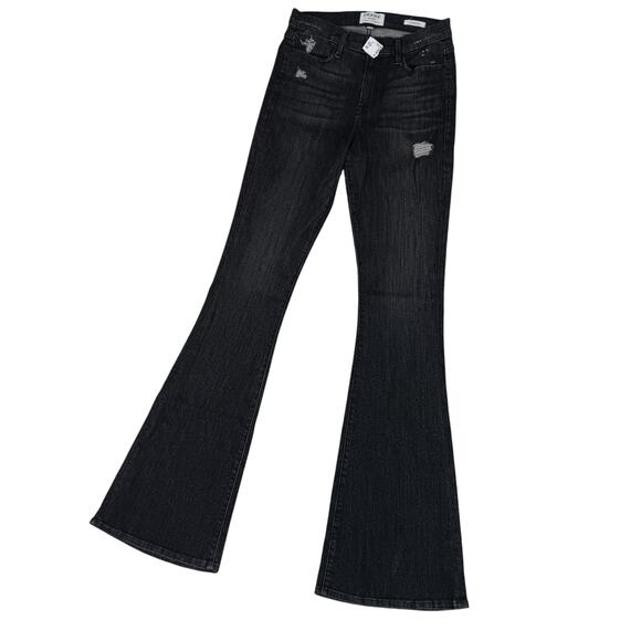 Frame Denim Le High Flare Jeans Women 29X36 Tall Black Super Flare High Rise - Picture 1 of 15